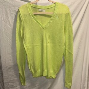 Abercrombie & Fitch Lime Green Knit Sweater